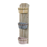 Nearly Natural 7046 35" Triple Wall Planter, Multicolor