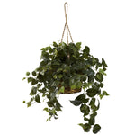 Nearly Natural 6736 24" Artificial Green Philo Hanging Basket