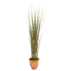 Nearly Natural 9901 41" Artificial Green Grass & Bamboo Plant in Terra-cotta Planter