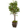 Nearly Natural 9687 49" Artificial Green Fig Tree in Decorative Planter