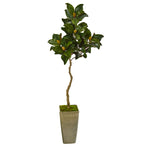 Nearly Natural 9670 63" Artificial Green Magnolia Tree in Green Planter