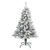 Nearly Natural 4` Flocked Rock Springs Spruce Artificial Christmas Tree