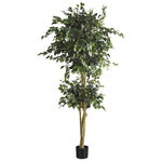 Nearly Natural 6` Double Ball Ficus Silk Tree