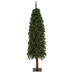 Nearly Natural 5`Grand Alpine Artificial Christmas Tree with 469 Bendable Branches on Natural Trunk
