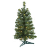 Nearly Natural 2` Green Artificial Christmas Tree with 35 LED Lights and 72 Bendable Braches