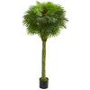 Nearly Natural 5512 Artificial Green Fan Palm Tree, UV Resistant (Indoor/Outdoor)