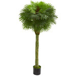 Nearly Natural 5512 Artificial Green Fan Palm Tree, UV Resistant (Indoor/Outdoor)