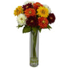 Nearly Natural Sunflower w/Cylinder Silk Flower Arrangement