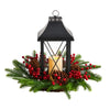 Nearly Natural A1863 16`` Lantern With LED Candle Artificial Table Arrangement
