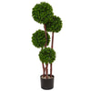 Nearly Natural 5486 3' Artificial Green Boxwood Topiary Tree, UV Resistant (Indoor/Outdoor)