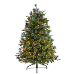 Nearly Natural T3043 5` Snowed Christmas Tree with 250 Lights and 858 Bendable Branches