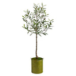 Nearly Natural T2549 4.5` Olive Artificial Tree in Green Planter