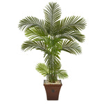 Nearly Natural T1245 5' Artificial Green Areca Palm Tree in Brown Planter