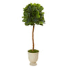 Nearly Natural T1148 65" Artificial Green Real Touch Fiddle Leaf Tree in Decorative Urn 