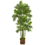 Nearly Natural T1276 70" Artificial Green Areca Palm Tree in Metal Planter