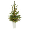 Nearly Natural T2297 4.5’ Artificial Christmas Tree with 100 Clear LED Lights