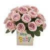 Nearly Natural 12`` Rose Artificial Arrangement “New Baby`` Vase