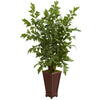 Nearly Natural 5631 5' Artificial Green Fishtail Palm Tree in Decorative Planter