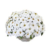 Nearly Natural A1043 29" Artificial White Giant Poinsettia Arrangement in Large Cement Bowl