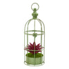 Nearly Natural 8465 15" Artificial Red Succulent Plant in Decorative Cage