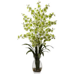 Nearly Natural Dancing Lady Orchid w/Vase Arrangement