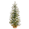 Nearly Natural T3272 3’ Artificial Christmas Tree with 50 Lights Set in a Burlap Base