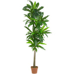 Nearly Natural 6596 6' Artificial Green Dracaena Silk Plant Real Touch