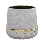 Nearly Natural 0773-S1 8.5” Regal Stone Decorative Planter with Gold Accents