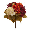 Nearly Natural 2245-S2 16" Artificial Autumn Hydrangea Berry Bouquet Flower, Multicolor, Set of 2