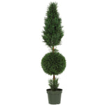 Nearly Natural 5` Cypress Ball and Cone Silk Tree (In-door/Out-door)