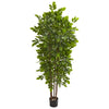 Nearly Natural 9170 76" Artificial Green River Rirch Tree in Planter