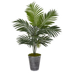 Nearly Natural 9835 46" Artificial Green Kentia Palm Tree in Decorative Planter