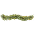 Nearly Natural 6` Christmas Pine Artificial Garland with 50 Warm White LED Lights and Pine Cones