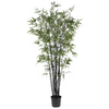 Nearly Natural 6.5` Black Bamboo Silk Tree