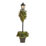 Nearly Natural D1033 5’ Lamp with Artificial Christmas Greenery, 50 LED Lights