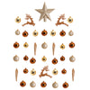 Nearly Natural D1054-GL Holiday Christmas 40 Count Lux Shatterproof Ornament Set