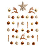 Nearly Natural D1054-GL Holiday Christmas 40 Count Lux Shatterproof Ornament Set