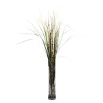 Nearly Natural Grass & Bamboo w/Cylinder Silk Plant