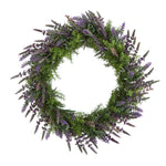 Nearly Natural W1139 24” Lavender Artificial Wreath