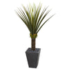 Nearly Natural 8126 5' Artificial Green Agave Plant in Slate Finished Planter