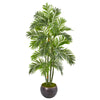 Nearly Natural 9801 68" Artificial Green Areca Palm Tree in Metal Bowl