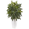 Nearly Natural 6903 40" Artificial Green Bracken Fern with White Planter