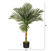 Nearly Natural T1836 3' Single Stalk Artificial Palm Trees