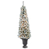Nearly Natural T2433 62`` Artificial Christmas Tree with 200 Lights in Charcoal Urn