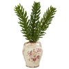 Nearly Natural P1013 20" Artificial Green Succulent Plant in Floral Jar