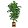 Nearly Natural T2898 6` Curvy Parlor Artificial Palm Tree in Natural Cotton Planters