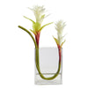 Nearly Natural A1483 16” Star Bromeliad Artificial Arrangement in Glass Vases
