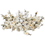 Nearly Natural 4192 6.5" Artificial White Plum Blossom Candelabrum
