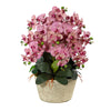 Nearly Natural A1401 33” Phalaenopsis Orchid Artificial Arrangement in White Vases