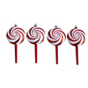 Nearly Natural D1049 7” Candy Cane Christmas Shatterproof Ornament Set of 4